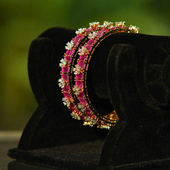 Ruby Blossom Bangles