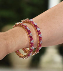 Ruby Blossom Bangles