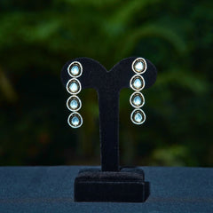 Moissanite Kundan Long Earring