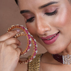 Ruby Blossom Bangles
