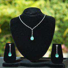 Aqua Blue Crystal Drop Set