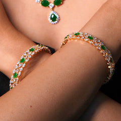 Emerald Sparkle Bangles