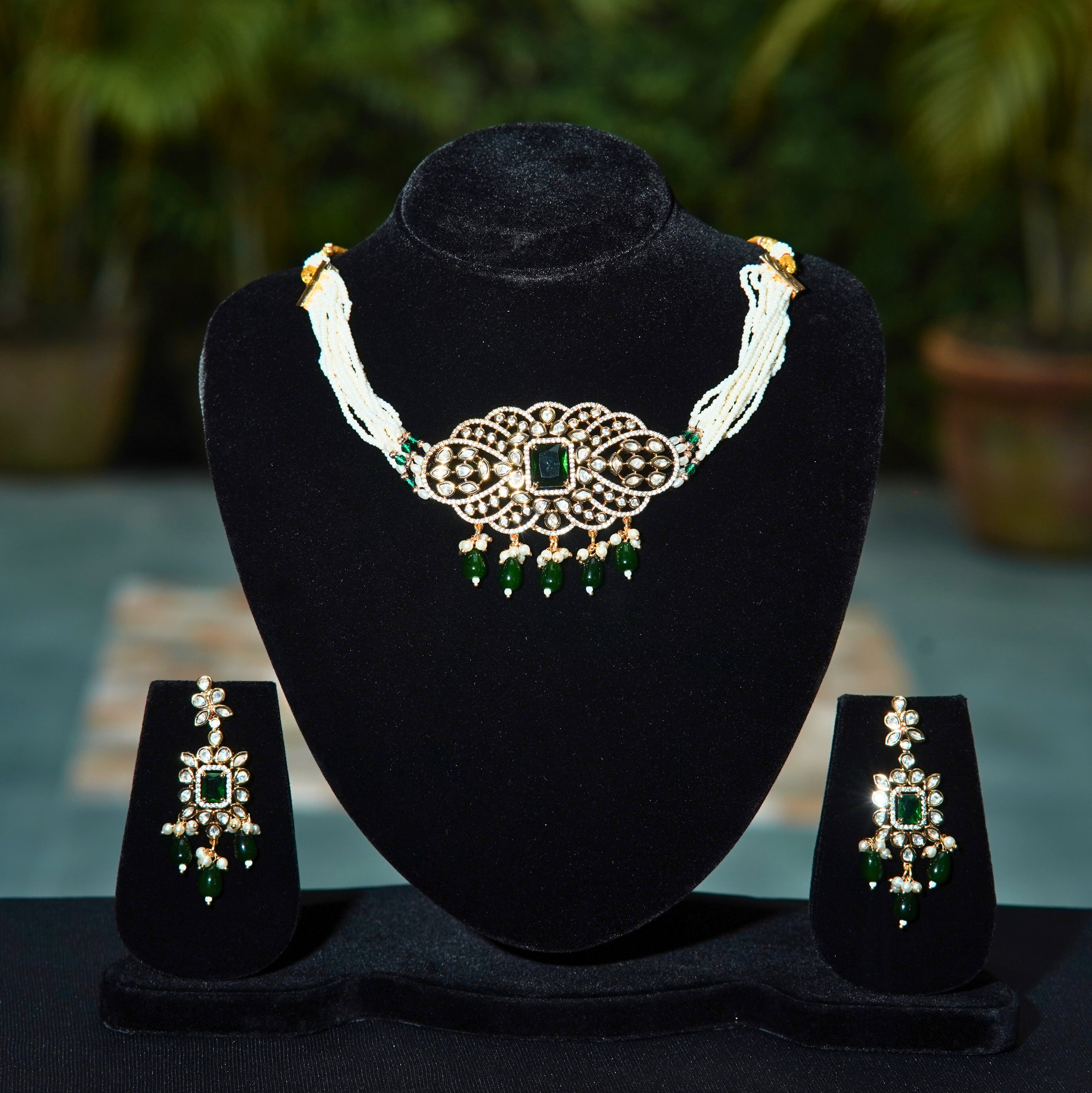 Ethnic Pearl & Kundan Choker Set