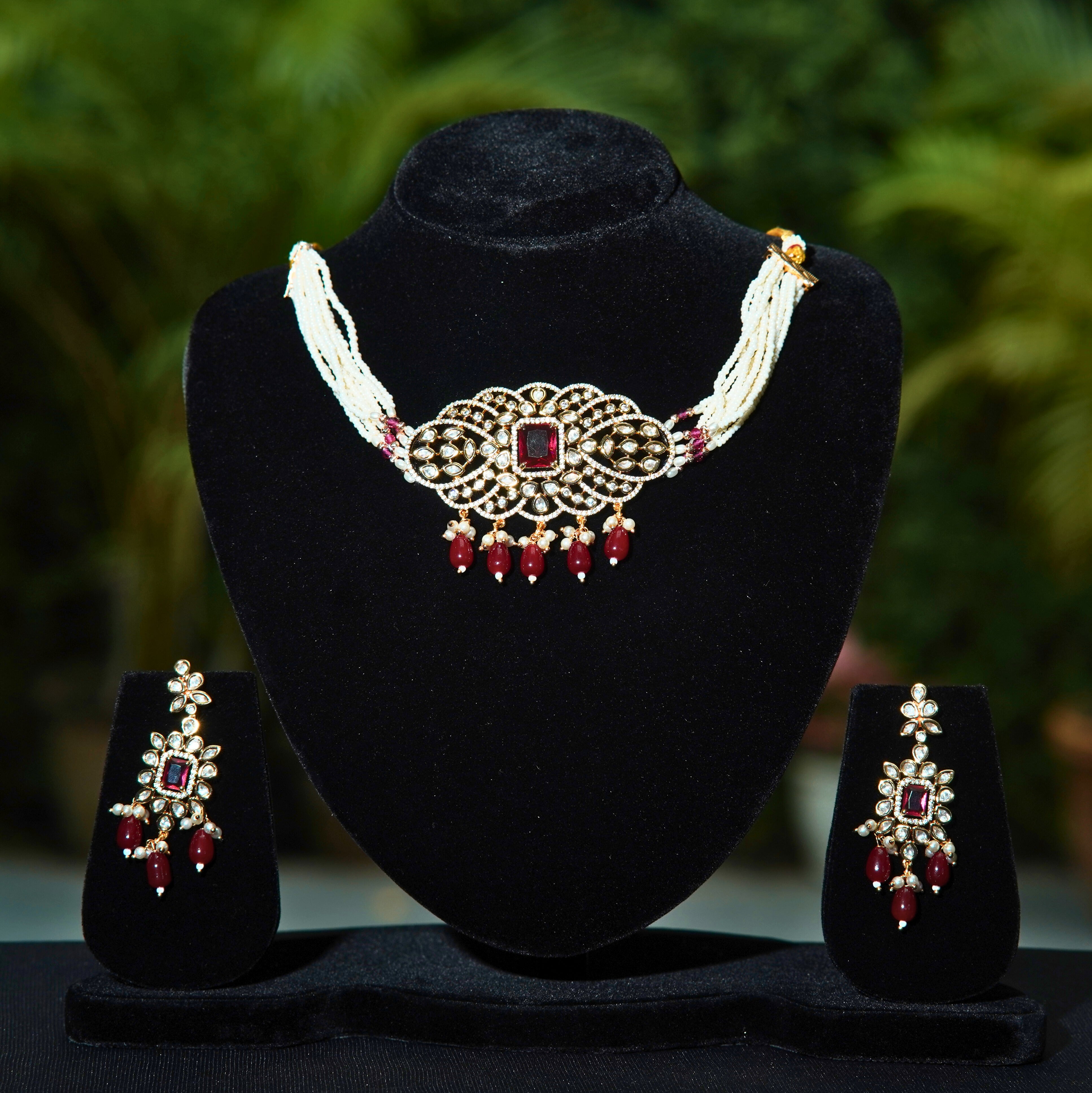 Ethnic Pearl & Kundan Choker Set