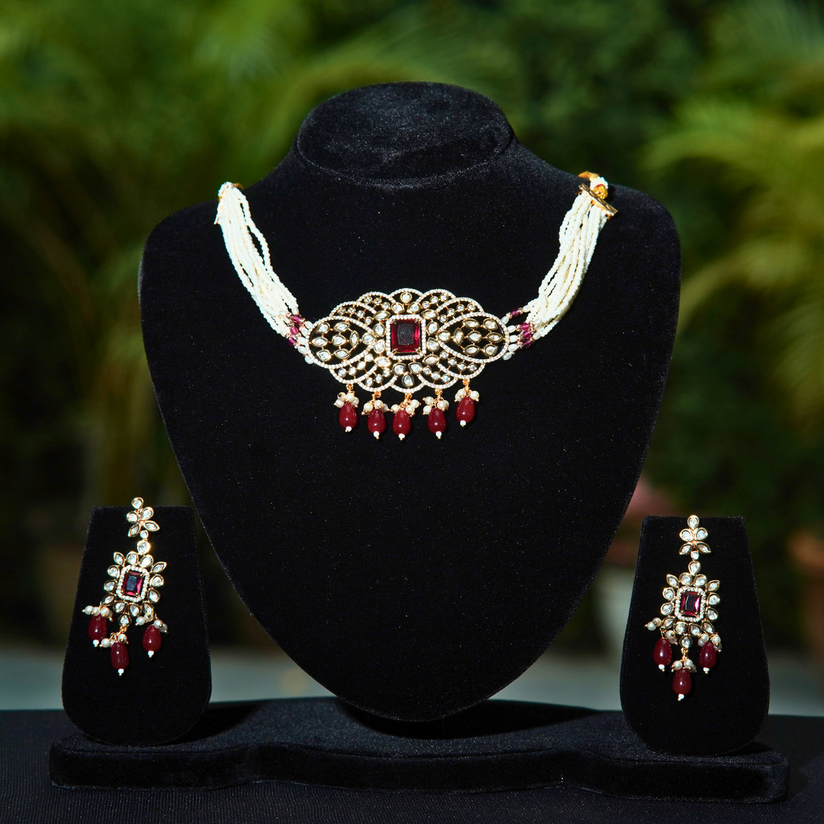 Ethnic Pearl & Kundan Choker Set