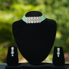 Pastel Green Onyx Choker Set