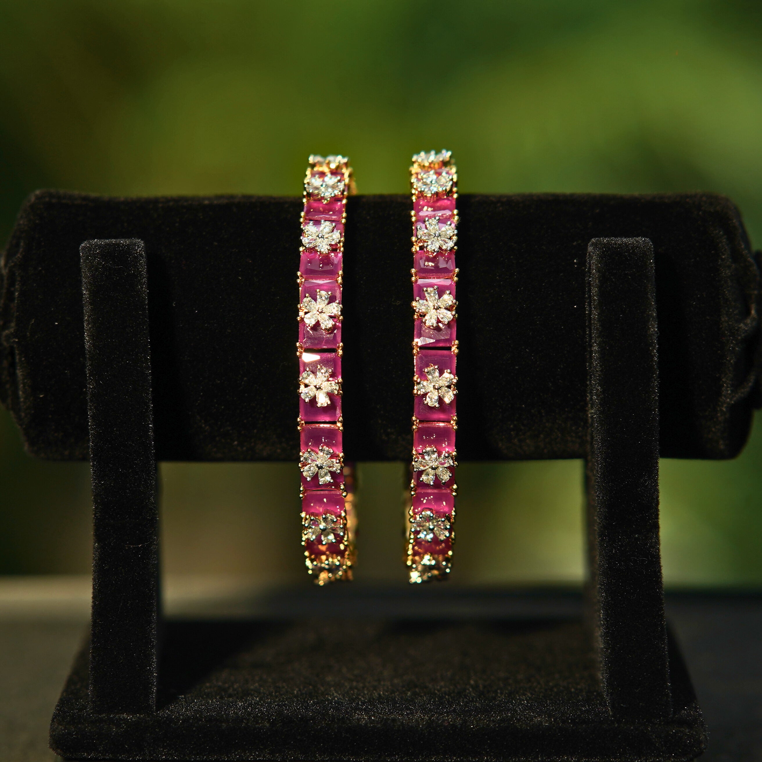 Ruby Blossom Bangles