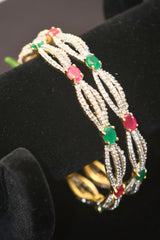 Emerald & Ruby Twist Bangles