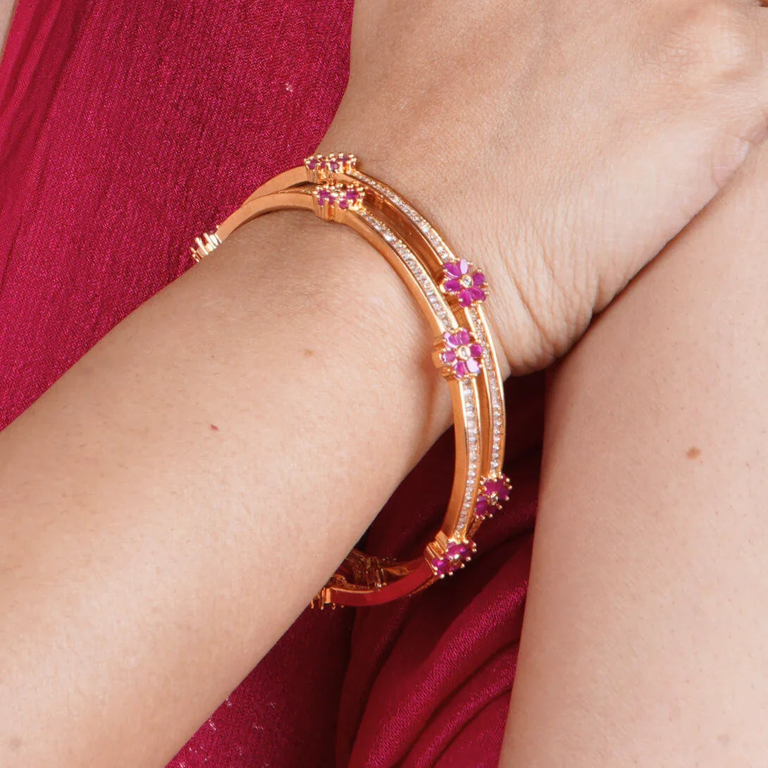 Floral Pink Bangles