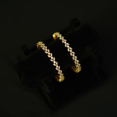 Leaf Motif Zircon Bangles