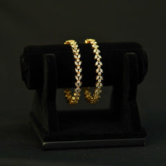Leaf Motif Zircon Bangles