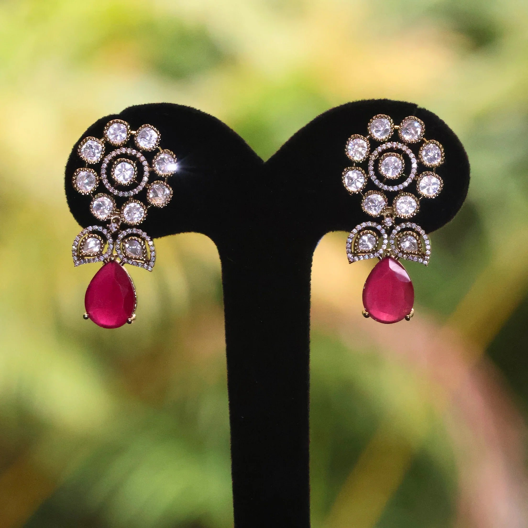 Floral Teardrop Earrings