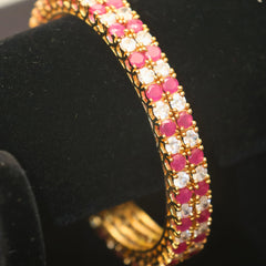Ruby & Zircon Running Bangles